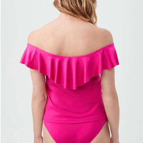 NWT Trina Turk
Women's Monaco Ruffled Off-The-Shoulder Tankini Top size 12 - Picture 5 of 6